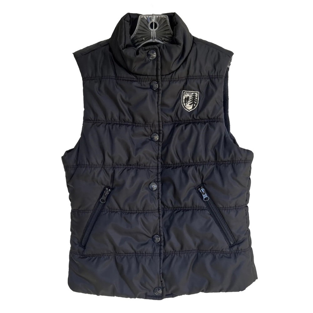 American Eagle Outfitters Puffer Vest Jacket X-Small Navy Blue Sleeveless